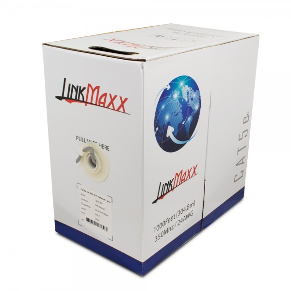 CB5E1KG 1000FT 24AWG CAT5e 350MHz UTP Ethernet Network Cable-Grey