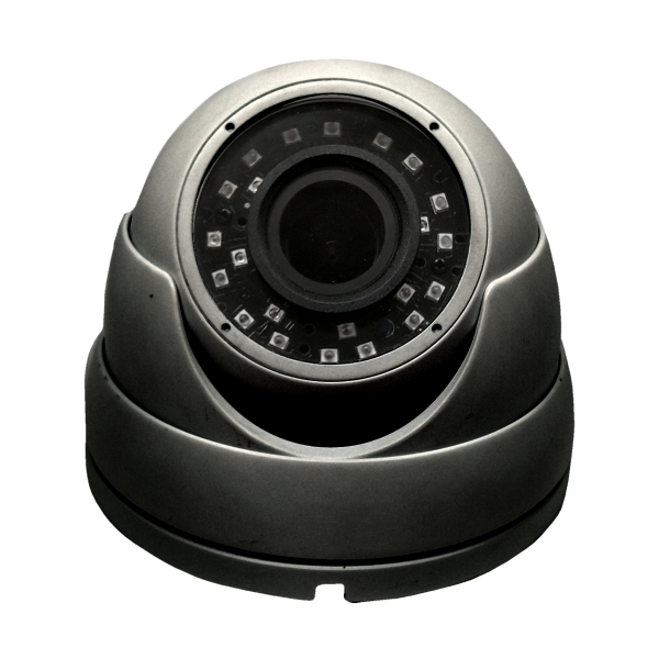 HD-TVI Dome: SONY Cameras w/HD-Lens(6.0MP Fixed Lens / 5.0MP Motorized Len), 24pcs. Microcrystalline IR, BLC, DWDR, OSD(CoC), Adjustable To 4MP - Grey