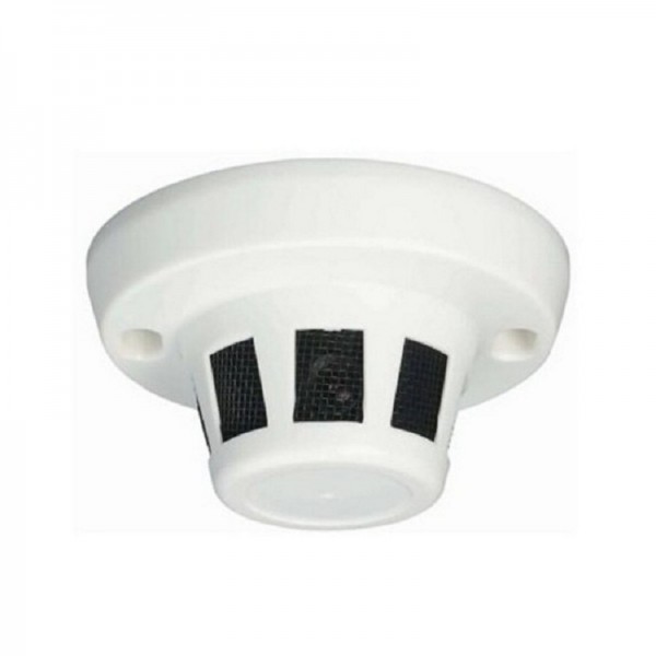 HD-TVI Specicalty: 4-in-1(CVI, TVI, AHD, Analog) 1080p Smoke Detector Camera, 3.7mm Fixed Lens - White