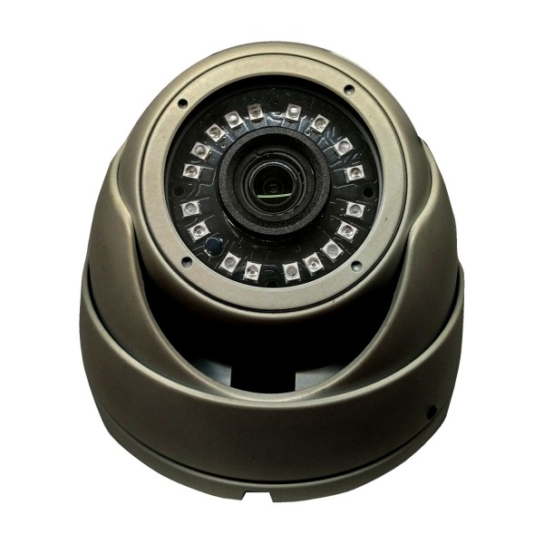 HD-TVI  Dome: 4-in-1 (CVI, TVI, AHD, Analog) Turret  Dome 1080P 2.8mm Fixed Lens 24IR Weatherproof - Grey