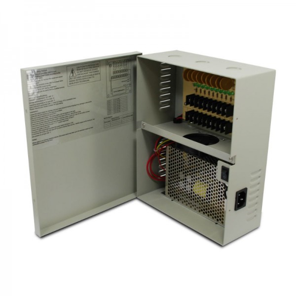 9 CH 18Amp DC12V Power Supply Box. PTC UL Listed 