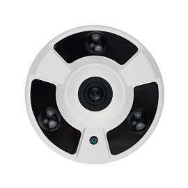 HD-TVI Specialty: 4-in-1 (CVI, TVI, AHD, Analog) Fisheye 1080P 2.4 Fixed Lens 24IR Weatherproof - White