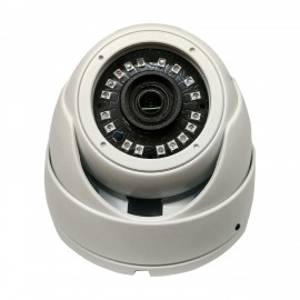 HD-TVI DOme: 4-in-1 (CVI, TVI, AHD, Analog) Turret  Dome 1080P 2.8mm Fixed Lens 24IR Weatherproof - White